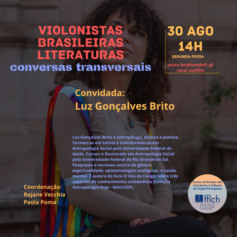 Banner do evento conversa com Luz Gonçalves Brito