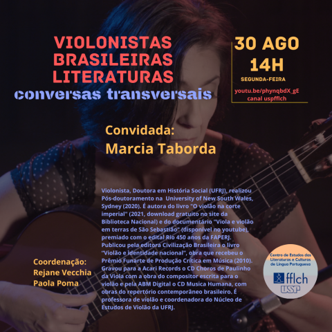 Banner do evento conversa com Márcia Taborda